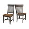 International Concepts Vista Slat Back Chair, Set of 2 Chairs, Hickory/Washed Coal C45-65P - alternate 9
